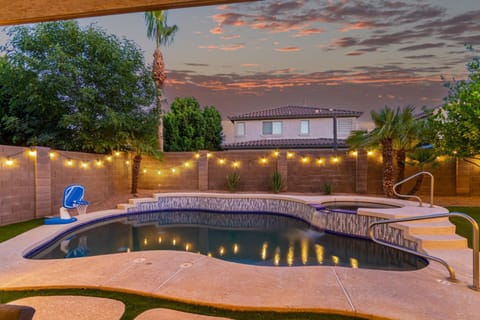 Swimming pool, Sunset