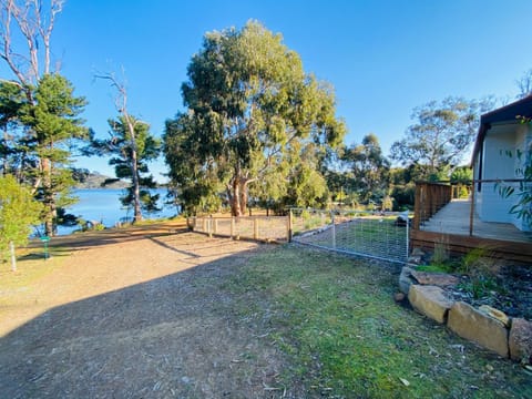 Fully fenced, wrap around decks, water on 3 sides House in South Bruny