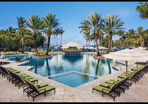 Pool view, sunbed