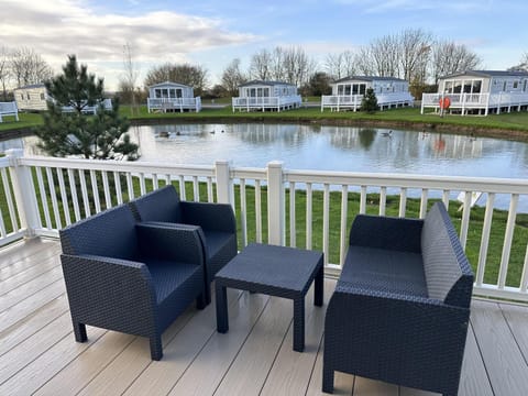 Patio, Seating area, Lake view