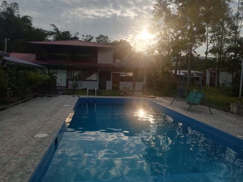 Natural landscape, Pool view, Sunset