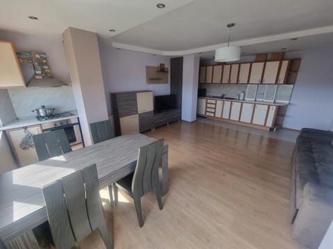 Kitchen or kitchenette, Living room, Seating area, Dining area, oven, stove