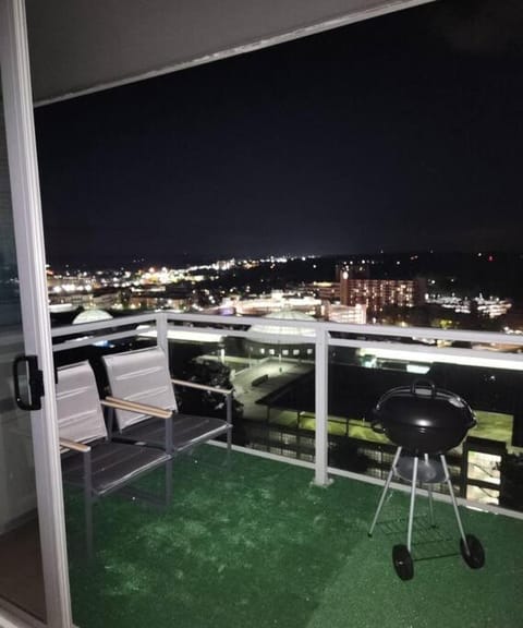 Patio, Night, Natural landscape, View (from property/room), Balcony/Terrace, City view