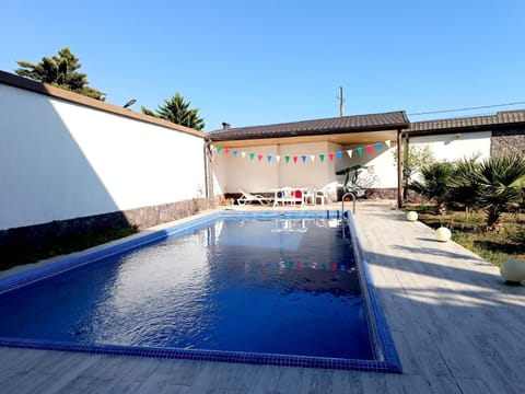 Patio, Day, Pool view