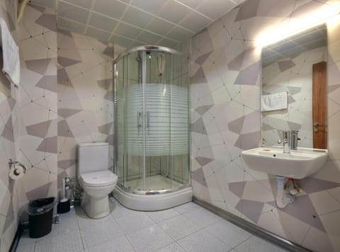 Shower, Toilet, Bathroom, TV and multimedia, Seating area