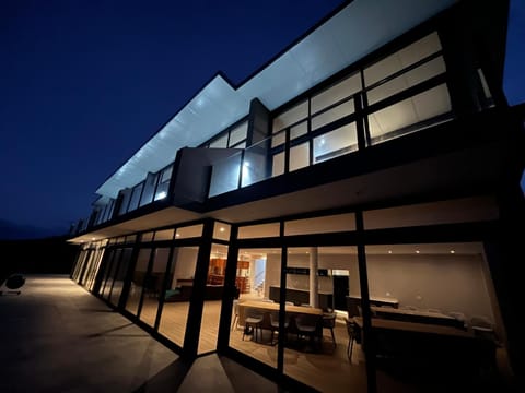 Property building, Patio, Night, View (from property/room), Balcony/Terrace, Dining area