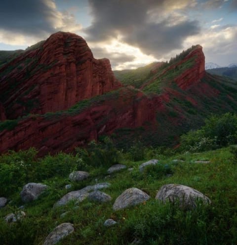 Town of heavenly mountains Kyz Zhibek Campground/ 
RV Resort in Almaty Region, Kazakhstan