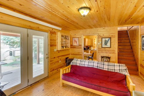 Deadwood Wolf Cabin with Fire Pit and Grill House in North Lawrence