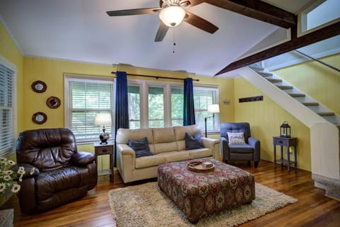 Living room, fireplace