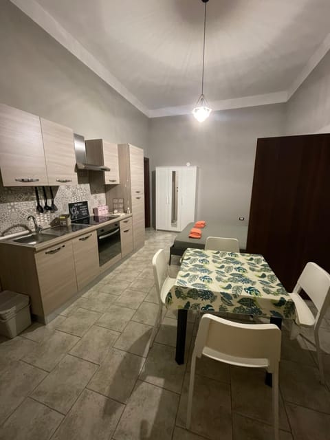 Kitchen or kitchenette, Living room, Dining area, oven, stove