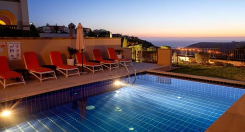 Property building, Patio, Garden, Other, Pool view, Swimming pool, Sunset, sunbed