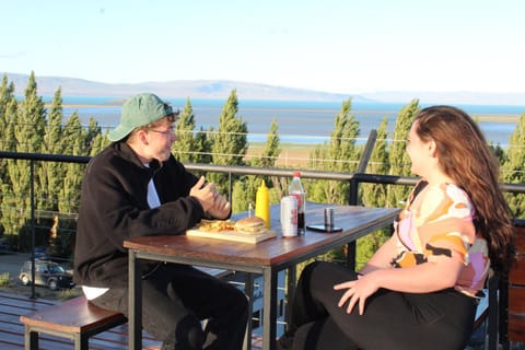 Day, People, Natural landscape, View (from property/room), Balcony/Terrace, Food and drinks, Dining area, Food, Guests, Lake view, Mountain view, Drinks