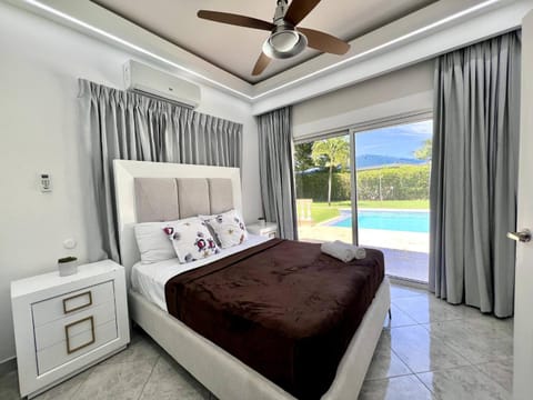 Bed, Bedroom, Pool view