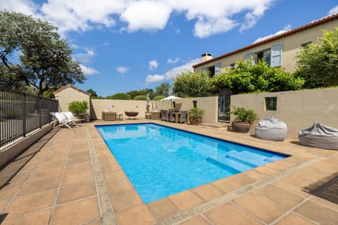 Property building, Patio, Swimming pool