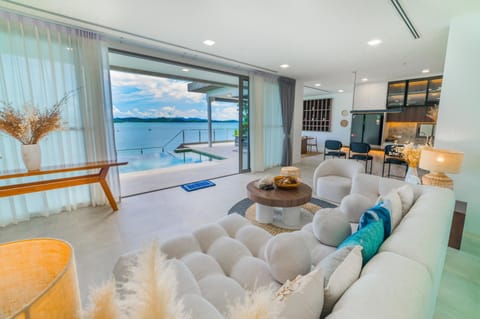 Living room, Seating area, Sea view