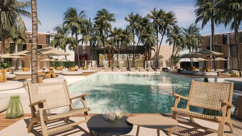 Pool view, Swimming pool, sunbed