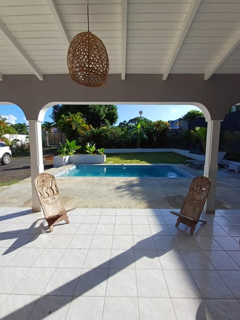 Patio, Pool view, Swimming pool, sunbed