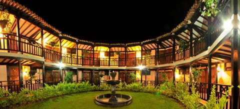 Property building, Night, Garden view