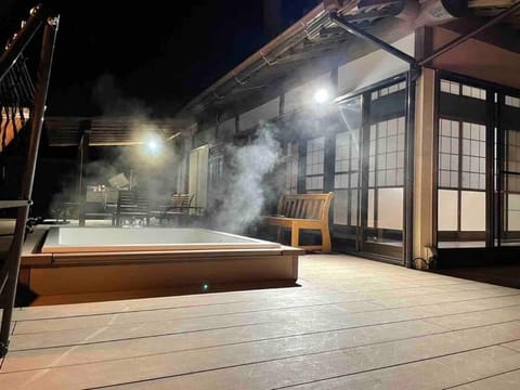 Night, Hot Tub, Balcony/Terrace, Pool view, Open Air Bath