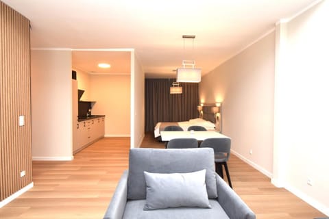 Bed, Living room, Photo of the whole room, Seating area