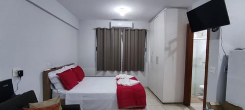 Bed, TV and multimedia, internet, towels, air conditioner