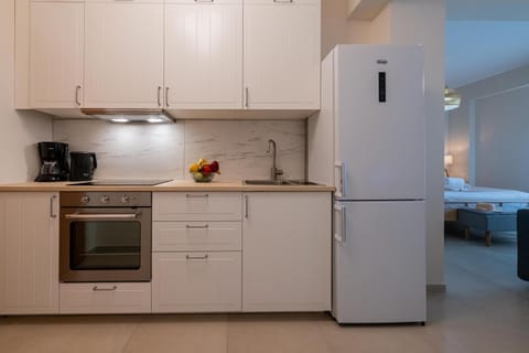 Kitchen or kitchenette, dishwasher, oven, stove