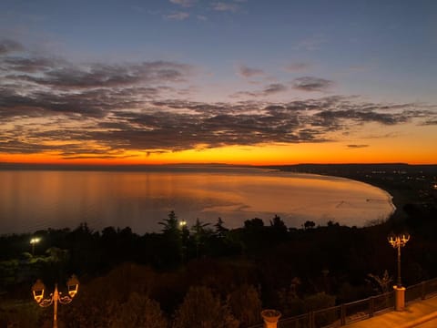 Natural landscape, Bird's eye view, Sea view, Sunset