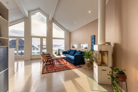 Living room, Seating area, Sea view