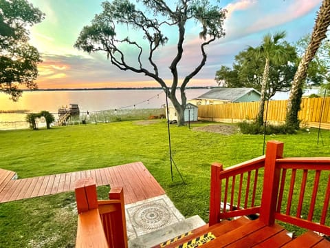 Patio, Natural landscape, Garden view, Lake view, Sunset