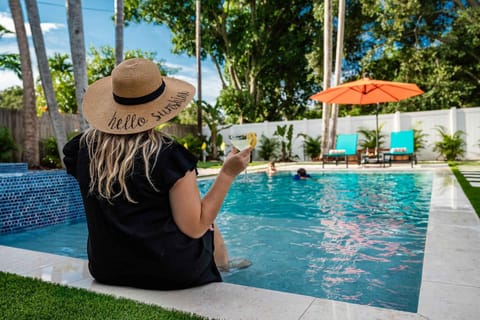 Pool view, sunbed