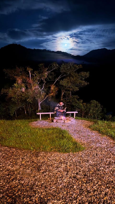 Night, Natural landscape, Mountain view