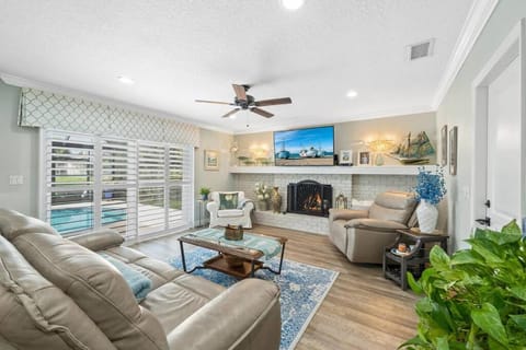 Waterfront Oasis with Private Heated Pool & Dock House in Merritt Island