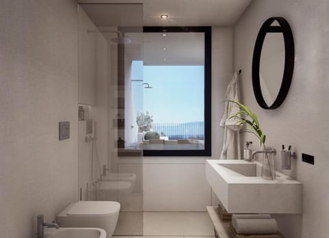 Shower, Bathroom, Balcony/Terrace, Pool view, Pool view, Sea view