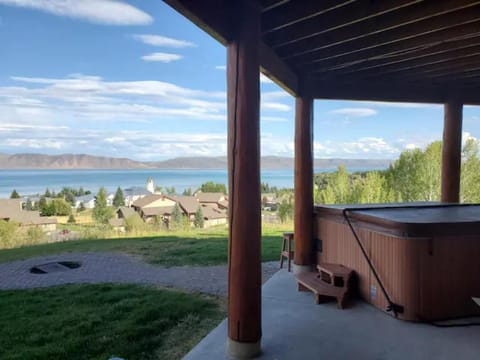 Patio, Natural landscape, Hot Tub, View (from property/room), Lake view, Mountain view