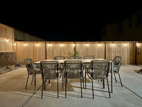 Patio, Night, Dining area