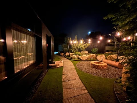 Night, Garden, Garden view