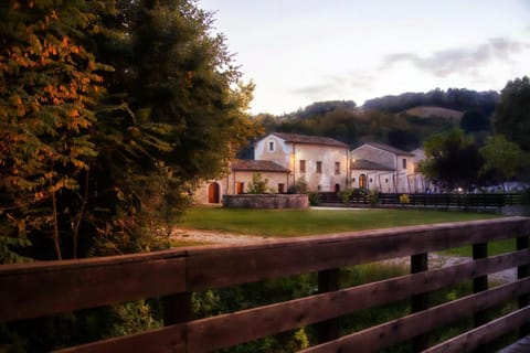 Property building, Autumn, Sunset