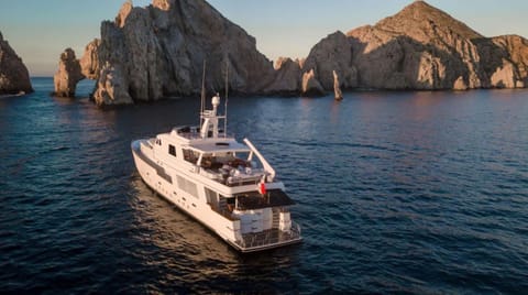 Luxury Yacht in La Paz Docked boat in La Paz