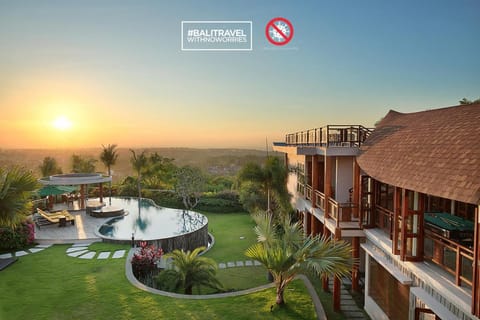 Balcony/Terrace, Garden view, Pool view, Sunset