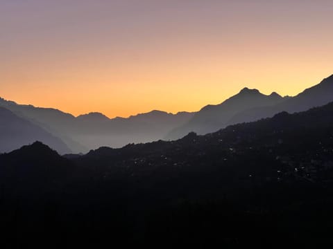 Natural landscape, Mountain view, Sunset