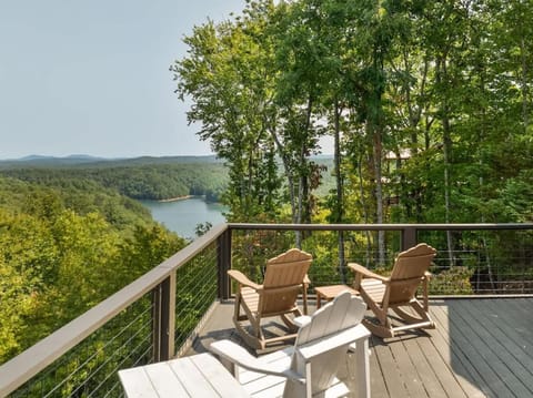 Patio, Spring, Day, Natural landscape, View (from property/room), Balcony/Terrace, Lake view, Mountain view, River view