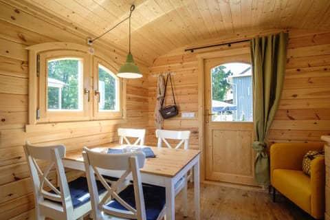 Living room, Dining area, Garden view