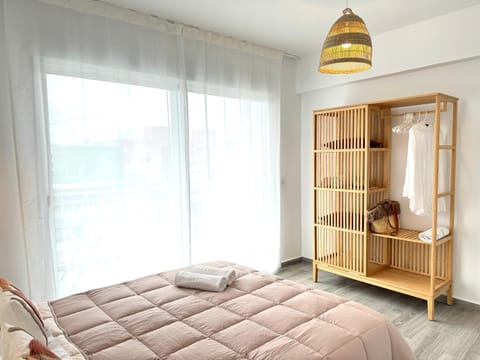 Bed, Balcony/Terrace, Bedroom, towels, wardrobe