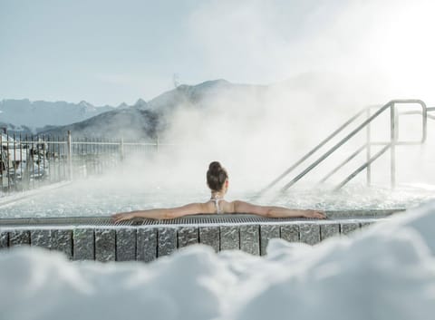 Natural landscape, Winter, Mountain view, Pool view, Swimming pool