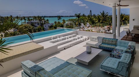 Patio, Natural landscape, Pool view, Sea view