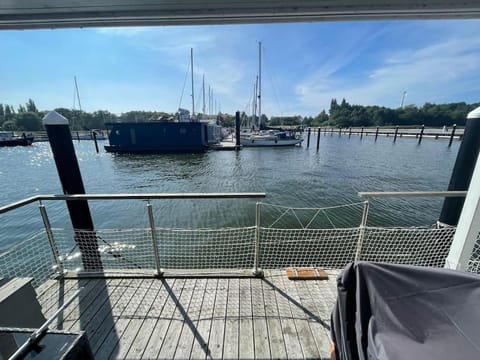 Hausboot Sophie in Stralsund Docked boat in Stralsund