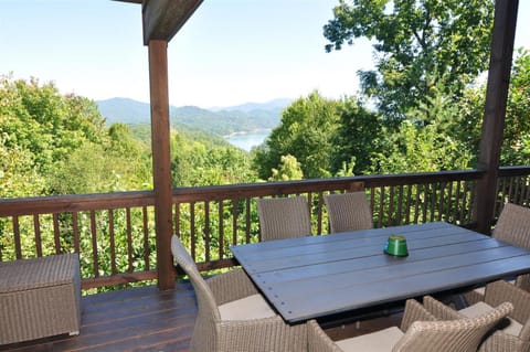 Morning View Over Lake Fontana House in Fontana Lake