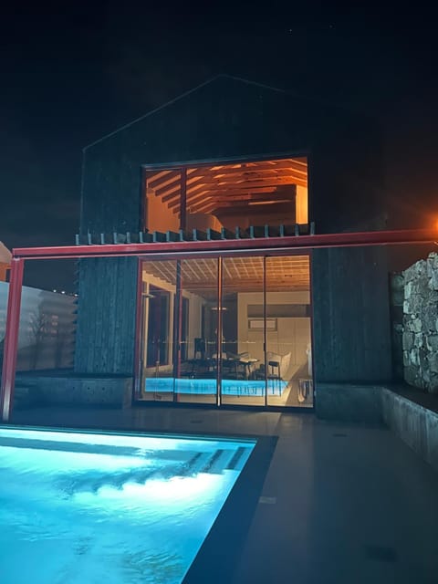 Night, Pool view, Swimming pool