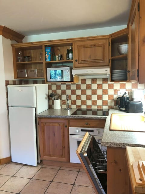 Kitchen or kitchenette, dishwasher, oven, stove, toaster