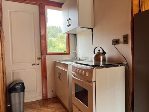 Kitchen or kitchenette, oven